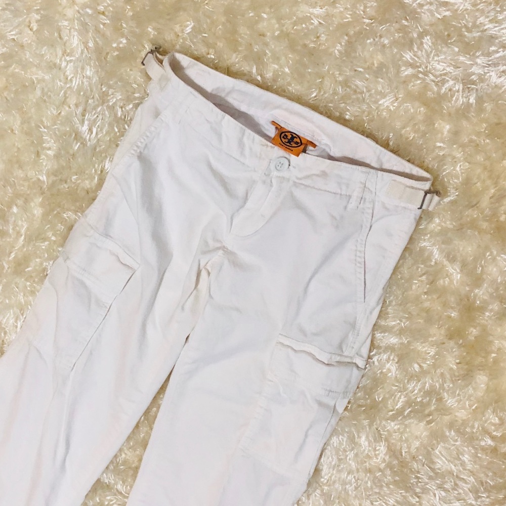 NWOT! TORY BURCH White Cargo Pants - Picture 3 of 5